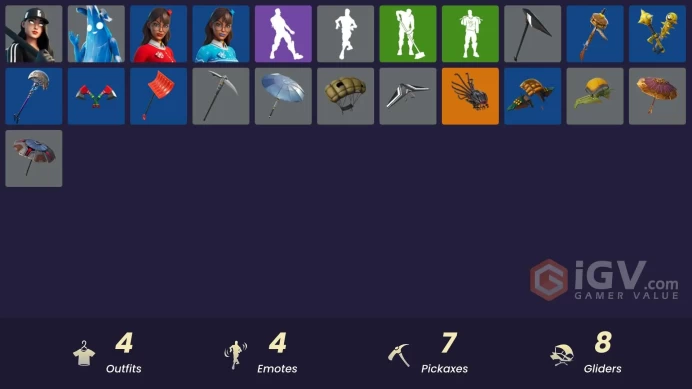 [PSN/XBOX/PC] 4 skins | Polar Peely | Ruby Shadows | Krisabelle | Blizzabelle | Blackout Bag | Dino Deck | Clawz Retro | Doggie Bag