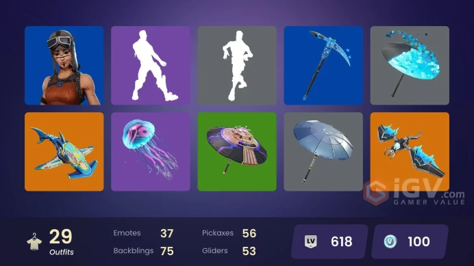  PC  29 SKINS  MrBeast  Hero Baymax  Aerial Assault Bomber  Sparkle Diva  Kendo  100 VBUCKS  FNEOq 