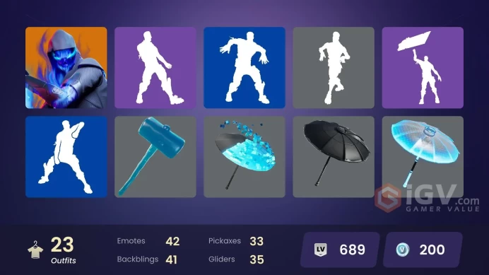  PC/PSN  23 SKINS  Catalyst  Sentinel  Rox  Fusion  Gear Specialist Maya  Vega  200 VBUCKS  FPGP1 