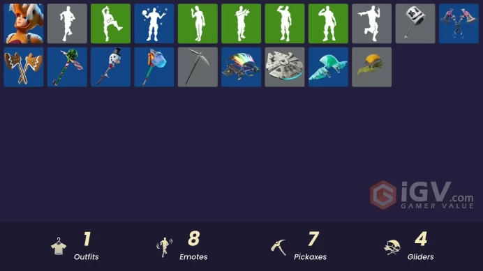 [PSN/XBOX/PC] 1 skins | Wooly Warrior | The Sith | 2020 Kickflip | Clawz Retro | Basecamp Bag | Trail Tote | Combat Wreath | Marshy Smasher