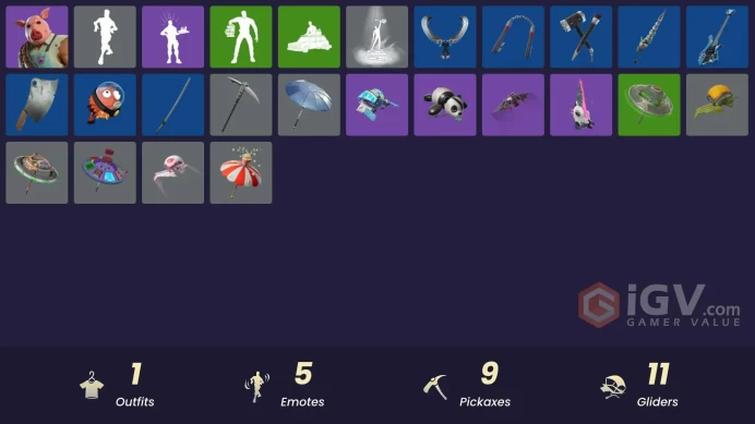 [PSN/XBOX/PC] 1 skins | Pig the Butcher | Shattered Halo Ring | Homer's Gift | Tank Cannons | Butcher's Tools | Zoomie Groove