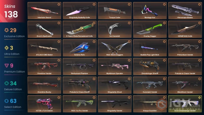 EU | 138 skins | Personal account with 6x Radiant Gun Buddy | Lifetime warranty