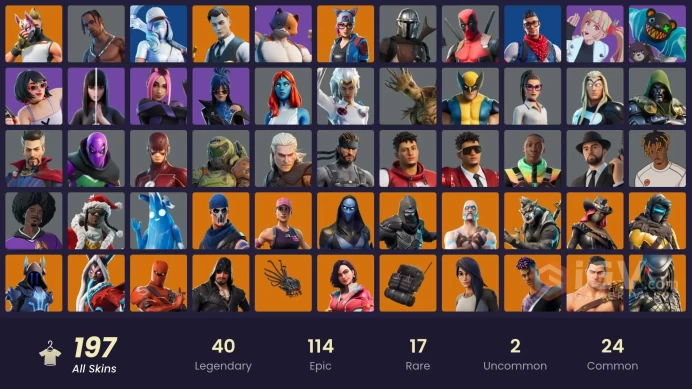 (PC PSN XBOX) 197 skins | OG STW | Travis Scott | Gold Brutus | Gold Midas | Subzero Cryptic | Prodigy | Blue Striker | Lina Scorch | Sultura | 