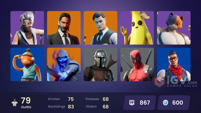 [PC/PSN/XBOX/Nintendo] 79 skins F/A: John Wick | Gold Midas | WORLD CUP | Prodigy | Carbon Commando | Fade | Predator | Shogun | The Scientist |