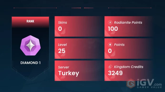 [EU Server -Turkey VP] Diamond Rank Smurf Account ◈ Full Access ◈ Current Season V26 Act 2 ◈ Premium Quality ◈ Fast Delivery ◈ Ranked Ready