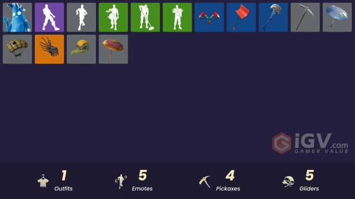 [PSN/PC/Xbox] 1 skins | Polar Peely | Lunar Hyperjet | Fishstick Janky | Ancestral Bloom | Clawz Retro | Crescent Shroom | Snowplower 