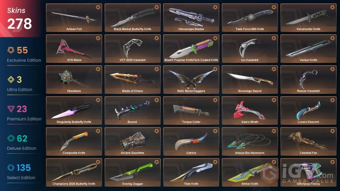 AP/MYS 178290 VP Champions 2025 Bundle Champions 2025 Vandal VCT 2025 Karambit Araxys Bio-Atomizers Evori Dreamwings Vandal Arcane Gauntlets Ara