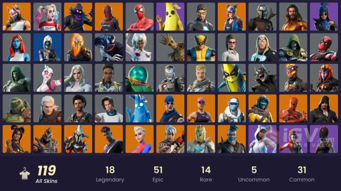 [PSN/XBOX/NIN/PC] 119 SKINS | OG STW | STAGE 4 | MASKED FADE | ON | GOLD | GOLD ETERNAL KNIGHT | STAGE 4 - NO PONYTAIL | STAGE 8 | STAGE 4 