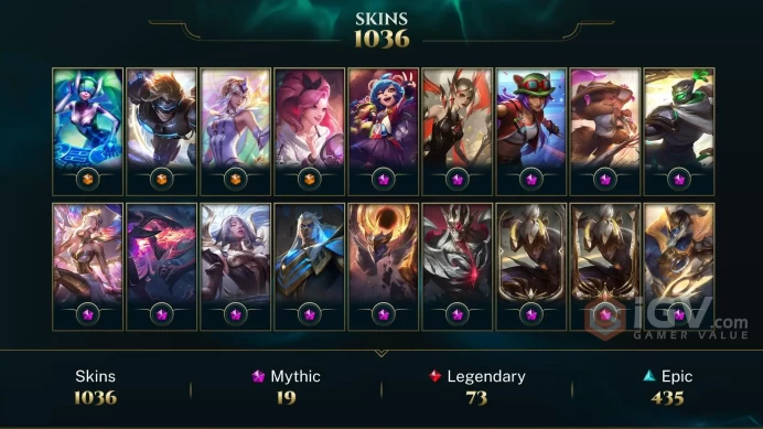 1036 SKIN | DIAMOND IV | 1699 LVL | 228K+ BE | MAIL CHANGEABLE LEAGUE OF LEGENDS ACCOUNT
