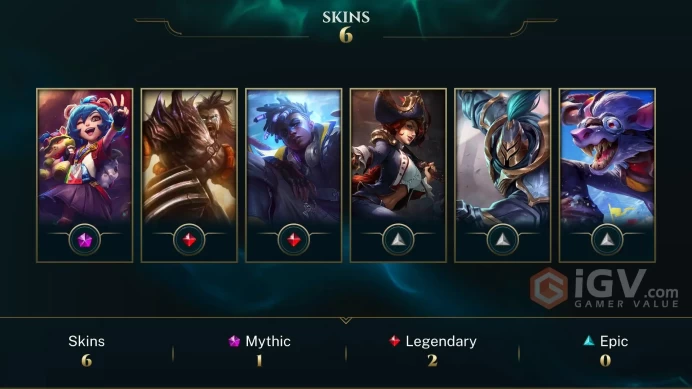 【LAN 】Level 31 23 Champ/ 6 Skins Full Access High Quality Account Instant Delivery️