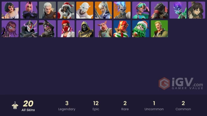 [PC] 20 skins | Renzo the Destroyer | Snap | Mizuki | Geralt of Rivia | Santa Dogg | Blitz Knight | Evie | Eren Jaeger | Mystica | Stray | Thund