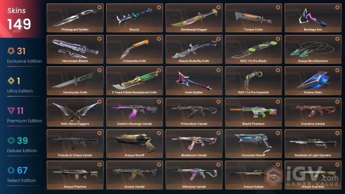 EU(TR) | 149 skins + 15 knives | 91,730  VP (€920) Spent | Arcane Vandal, 5 Years // Beta Remastered Knife | Full Access