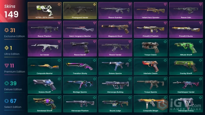 EU(TR) | 149 skins + 15 knives | 91,730  VP (€920) Spent | Arcane Vandal, 5 Years // Beta Remastered Knife | Full Access