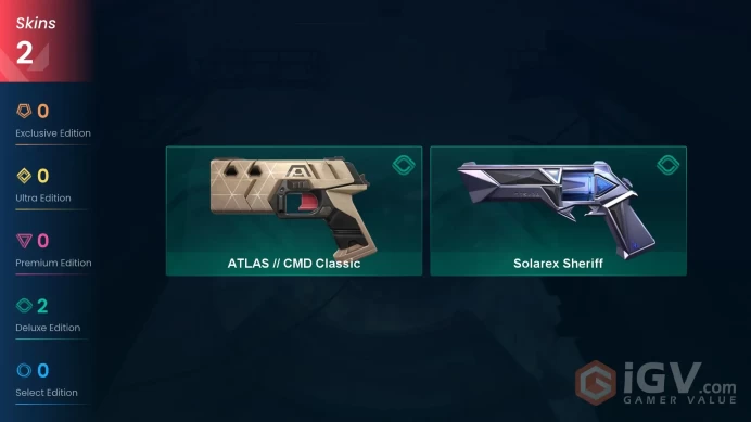 AP| 2 Skins | Gold | Solarex Sheriff | ATLAS // CMD Classic | Buddies 39 | Agents 11 | Level 55 | Full Access | Instant Delivery | Full Details