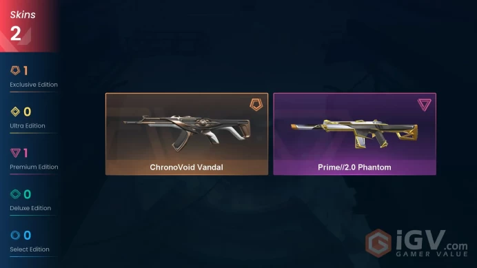 Ap | 2 Skins | Platinum 1 | Level 40 | ChronoVoid Vandal – 2175 | Prime//2.0 Phantom – 177 | Buddies 27 | Full Access | Instant Delivery | Full 