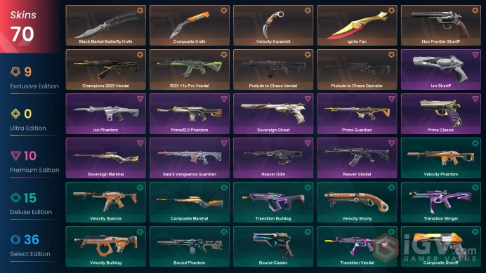 AP | 70 Skins | Level 181 | Ignite Fan| Champions 2023 Vandal| Black.Market Butterfly Knife| 4 Battlepasses | Full Access | Full Details Below!
