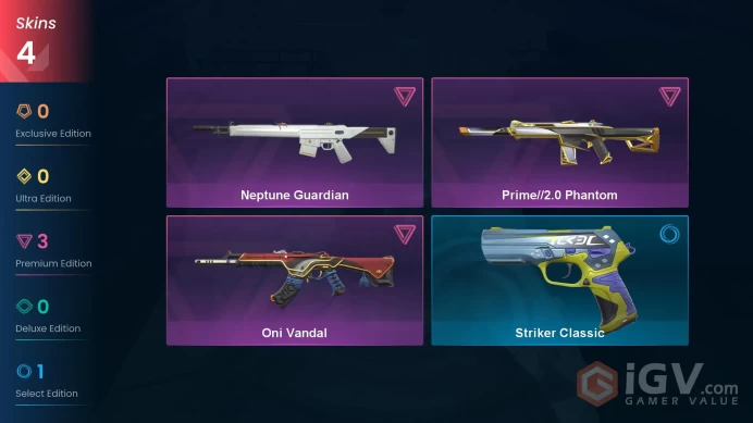 EU | 4 Skins| Ascendant | Neptune Guardian | Prime//2.0 Phantom | Agent 11 | Buddies 33 | Level 52 | 