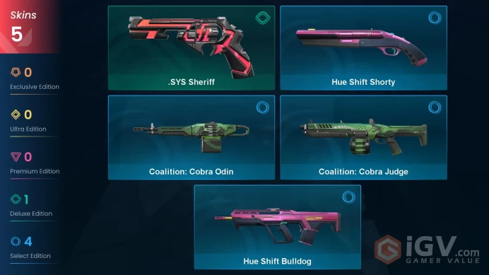 EU | 5 Skins | Ranked Ready Accounts | Level 20 | VP Value: 1000 | Hue Shift Bulldog | 1 Battlepasses Purchase | Buddies 13 |