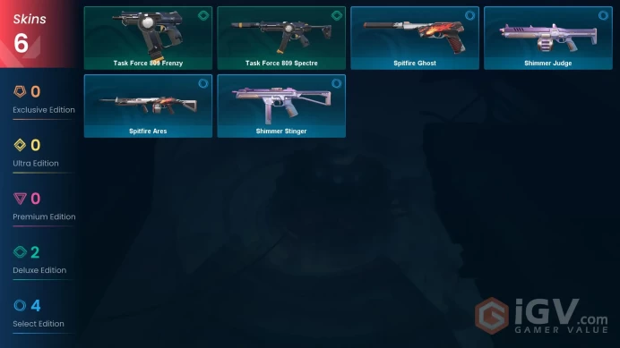Eu | 6 Skins | Gold 3 | VP Value: 1000 | Task Force 809 | 1 Battlepasses Purchase | Buddies 11 | 