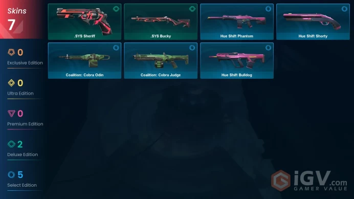 EU | 7 Skins | Bronze | Buddies 13| Level 22 | Coalition: Cobra Odin | Hue Shift Phantom | 1 Battlepasses Purchase|