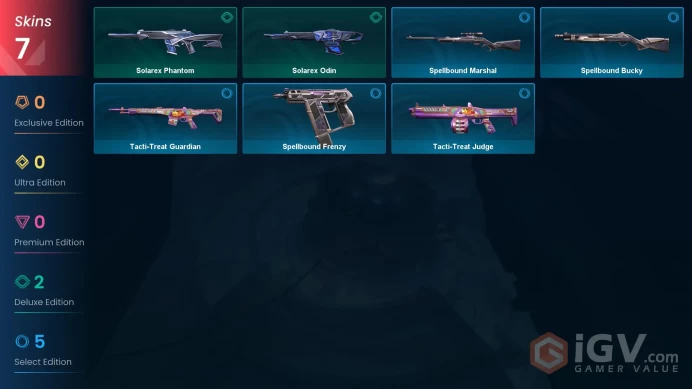 EU | 7 Skins | Gold | Level 50 | RP 300 | 46 Buddies | 