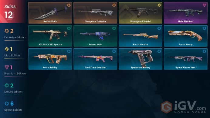 EU | 12 Skins | Silver 3| Level 20 | Reaver Knife | Phaseguard Vandal | 2 Battlepasses Purchase | Full Access | Instant Delivery | Full Details