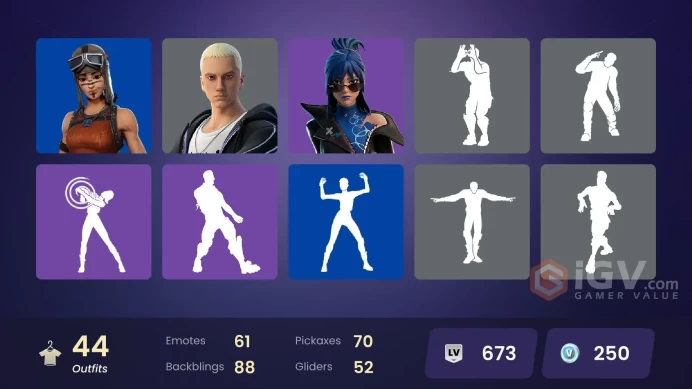  PC/PSN  44 SKINS  Valeria  Omegarok  Spectra Knight  Peter Griffin  Rust  Kendo  250 VBUCKS  FOkdP 