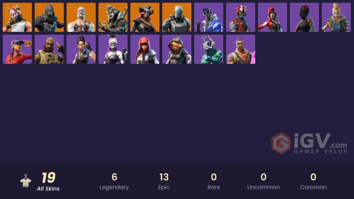  PC  19 SKINS  Calamity  Drift  A.I.M.  Dire  Enforcer  Ragnarok  Wingman  100 VBUCKS  FJeKz 