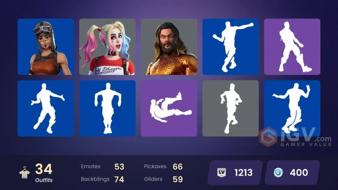  PC  34 SKINS  Sentinel  Fade  Eternal Knight  The Scientist  Catalyst  Rox  400 VBUCKS  FP683 