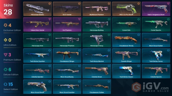 EU | 28 Skin | Level 32 | EX.O Vandal | RGX 11z Pro Sheriff | Mystbloom Phantom | Buddies 47 | 2 Battlepasses Purchase | Full Access | Full Deta