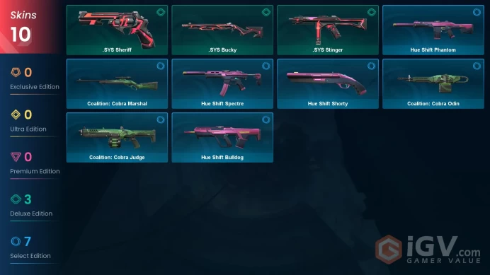 EU | 10 Skins | Silver 3 | Level 26 | VP Value: 1000 | SYS Sheriff | Buddies 25 | 1 Battlepasses Purchase | 