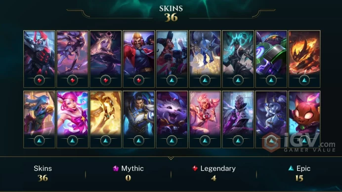 EUW -(S16) BRONZE 1 %0WR - 69 Champ - 36 Good Skins(4 Legendary, 15 Epic) - S10 ACC - FULL ACCES - SAFETY - CHEAP