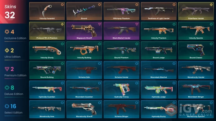 EU | 32 skins | Diamond 3 | Level 71 | VP Value: 14850 | Protocol 781-A Phantom | Elderflame Vandal | Glitchpop Phantom | Buddies 111 | Full Det