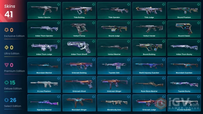 EU | 41 Skins | Bronze | Battlepasses 4 | Signature Sheriff | Level 60 | Agent 15 | Buddies 78 |