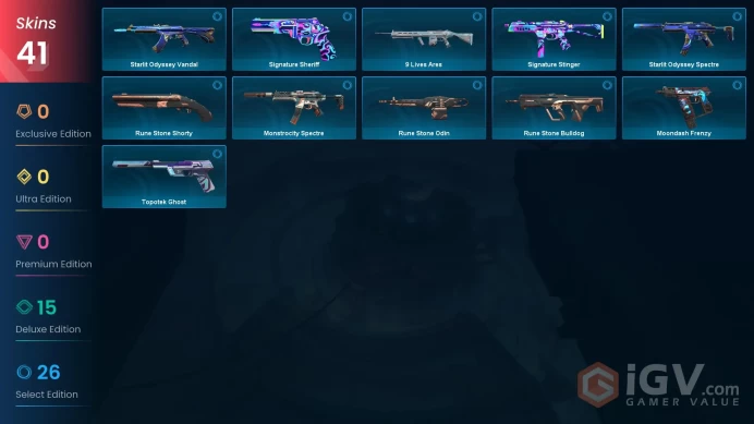 EU | 41 Skins | Bronze | Battlepasses 4 | Signature Sheriff | Level 60 | Agent 15 | Buddies 78 |