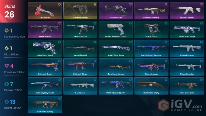 EU | 26 skins | Gold 2 | Level 66 | VP Value: 16400 | Gaia's Wrath | Elderflame Frenzy | Reaver Vandal | Neptune Vandal | Buddies 70 | Full Deta