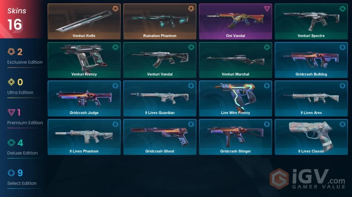 EU | 16 Skins | Diamond | Battlepasses 1 | Ruination Phantom | Oni Vandal | Buddies 60 | Level 70 | 