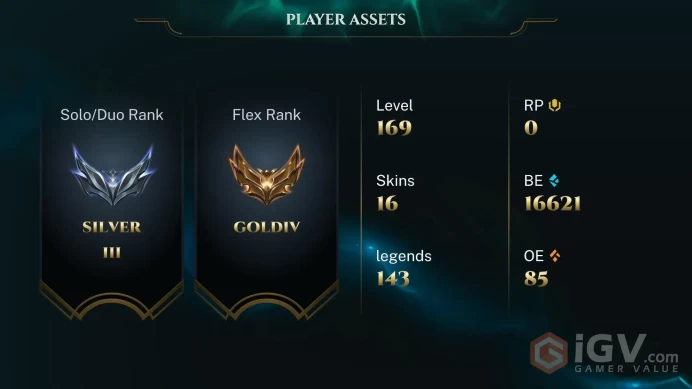  LAN  17 SKINS  SILVER 3  143 CHAMPIONS  169 LEVEL  INSTANT DELIVERY  FULL ACCESS  FRZiz 
