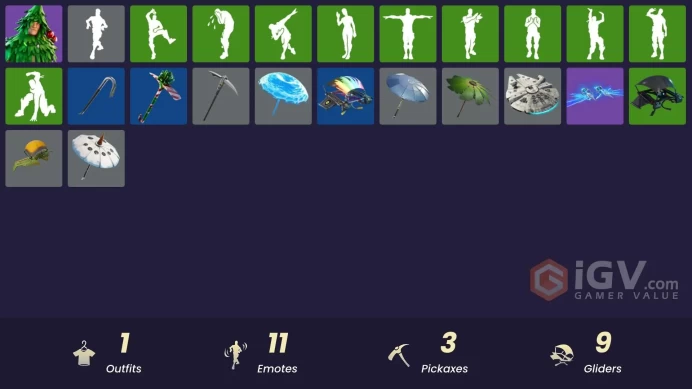 [PSN/XBOX/PC] 1 skins | Lt. Evergreen | The Sith | Back Board | Fabled Cape | Uplink | Beachcomber | Re-gifter | Crystal Llama