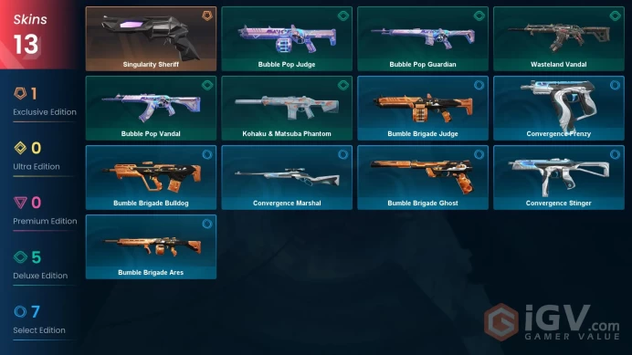 EU | 13 Skins | Platinum 3 | Singularity Sheriff | Wasteland Vandal | 1 Battle passes Purchase | Full Access | Full Details Below