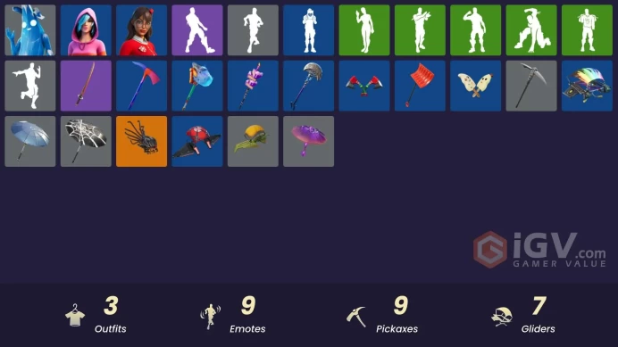 [PSN/XBOX/PC] 3 skins | Polar Peely | Iris | Krisabelle | Spectra Protector | Turbo Ball! | Ancestral Bloom | Beachcomber | Fabled Cape