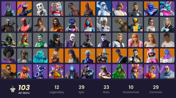 103 SKINS | TRAVIS SCOTT | ASTRO JACK | TART TYCOON | CRACKSHOT | VI | FADE | RED KNIGHT | MIDAS REX | GALAXIA