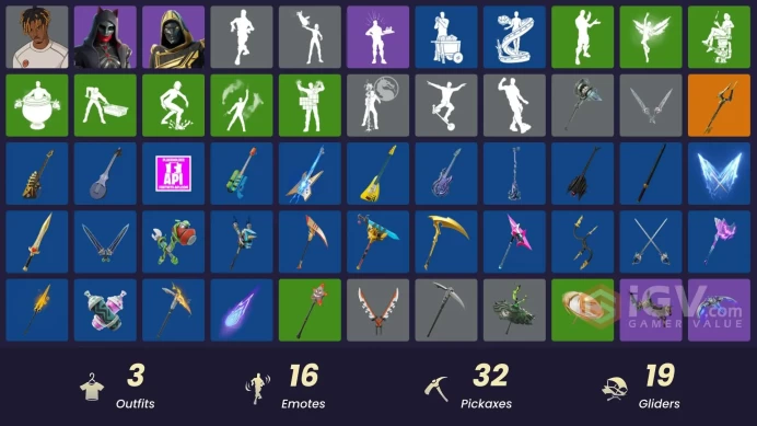 [PSN/XBOX/PC] 3 skins | Slayer Juice WRLD | Blitz Knight | Felina | Cozy Conch | AWR Pack | Captain Jones's Shield & Pickaxe
