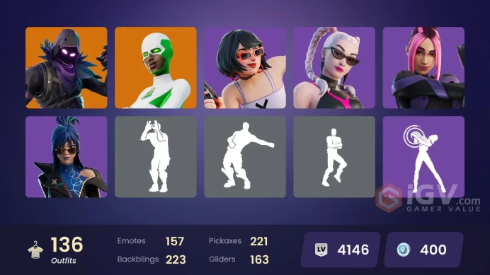 [PSN/PC/Xbox] 136 skins | Reaper | Backlash | Geralt of Rivia | Peter Griffin | Cobalt Snowfoot | The Ageless | Mizuki | Raven | Omegarok | 400 