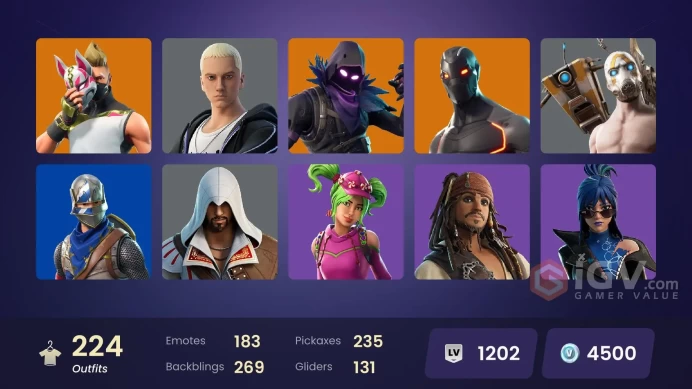 [PC/PSN/XBOX] 224 skins | Ultimate STW | Blue Squire | Take The L | Orange Justice| Psycho Bandit | Hope | 4500 VB