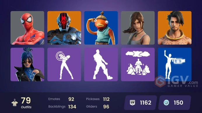 [PSN/PC/Xbox] 79 skins | Electri-claw | Lara Croft | Spider-Man | Geralt of Rivia | Peter Griffin | The Ageless | Renzo the Destroyer | 100 VB