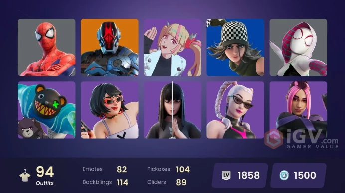 [PSN/PC/Xbox] | 94 skins | Guardian Amara | Massai | Fish Thicc | Veronika | The Imagined | Thunder | Prowler | Selene | Stormfarer | 1500 VB