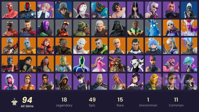 [PSN/PC/Xbox] | 94 skins | Guardian Amara | Massai | Fish Thicc | Veronika | The Imagined | Thunder | Prowler | Selene | Stormfarer | 1500 VB