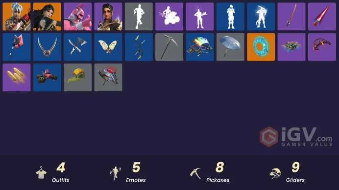 [PSN/PC/Xbox] 4 skins | Ronin | Era | Lt. John Llama | Shanta | Foundation's Mantle | Crimson Crest | Spectra Protector | Stealing Wheel | 1050 