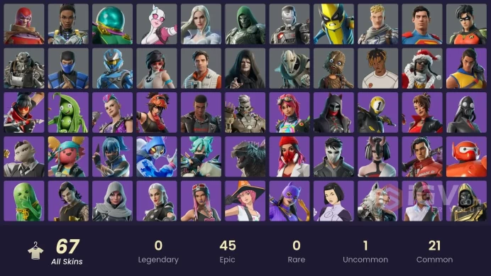 [PSN/PC/Xbox] 67 skins | Emperor Palpatine | Poe Dameron | Apprentice Evie | Wookiee Team Leader | General Grievous | Shuri | War Machine | 500 